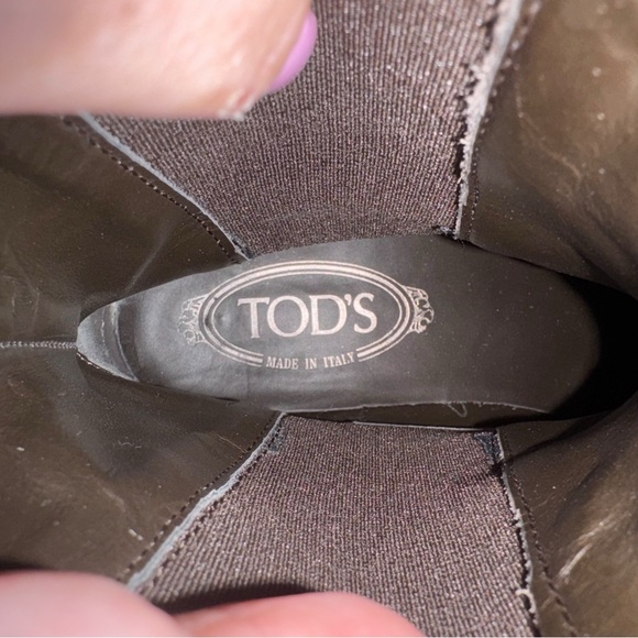 TOD’S Quinn Guiana Beatles Suede Ankle Boots Brown Size 6 - Picture 12 of 14